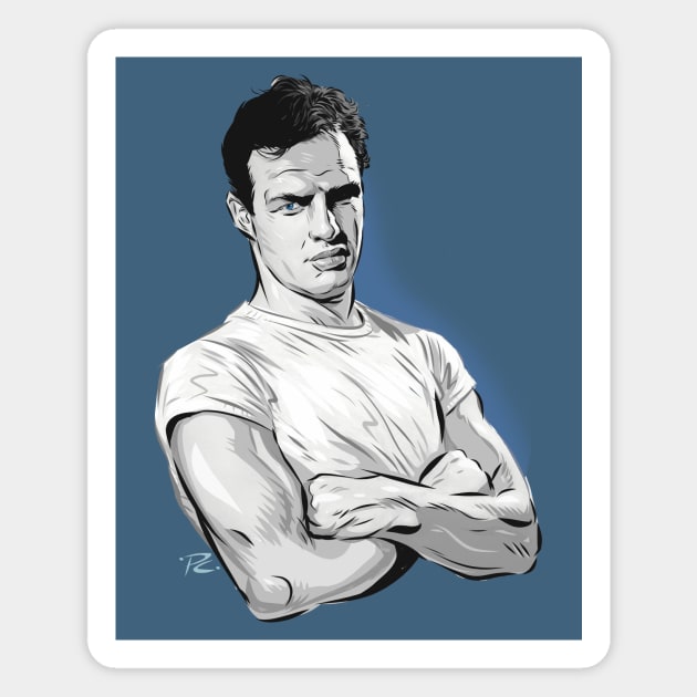 Marlon Brando - An illustration by Paul Cemmick Magnet by PLAYDIGITAL2020